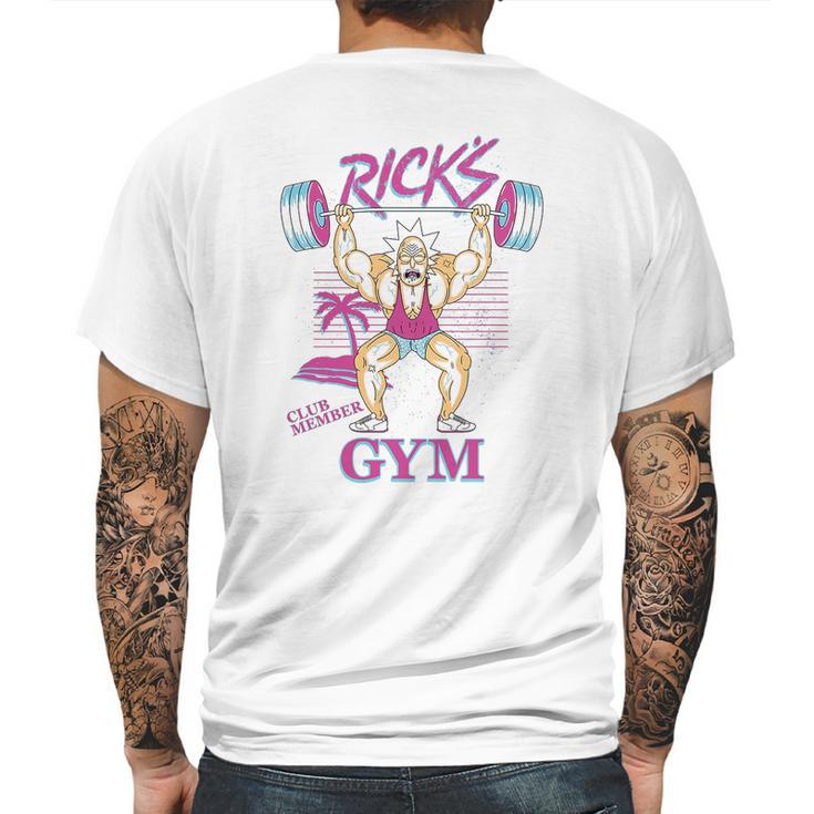 Rick Morty Ricks Gym Neon Beach Mens Back Print T-shirt