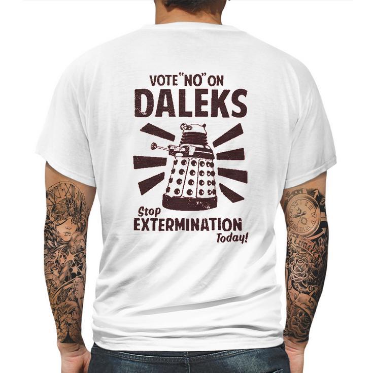 Ripple Junction Doctor Who Vote No To Daleks Adult Mens Back Print T-shirt