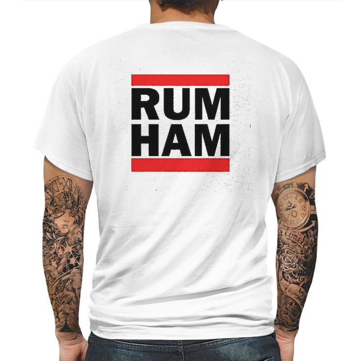 Rum Ham Funny Logo Parody Mens Back Print T-shirt