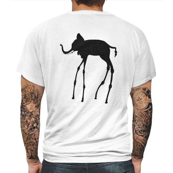 Salvador Dali The Elephant Mens Back Print T-shirt