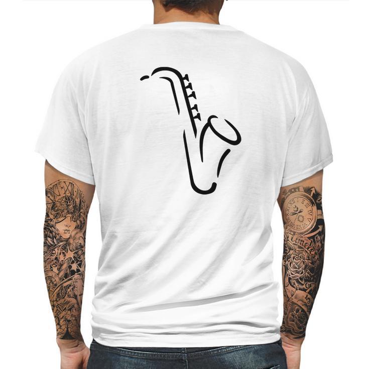 Saxophone T-Shirts - Mens T-Shirt Mens Back Print T-shirt