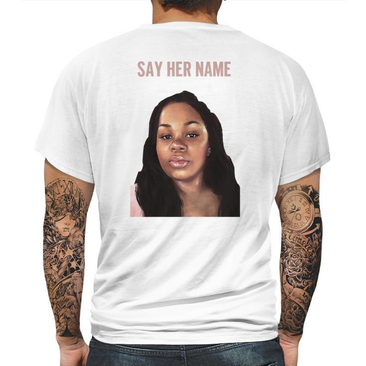 Say Her Name Breonna Taylor Mens Back Print T-shirt