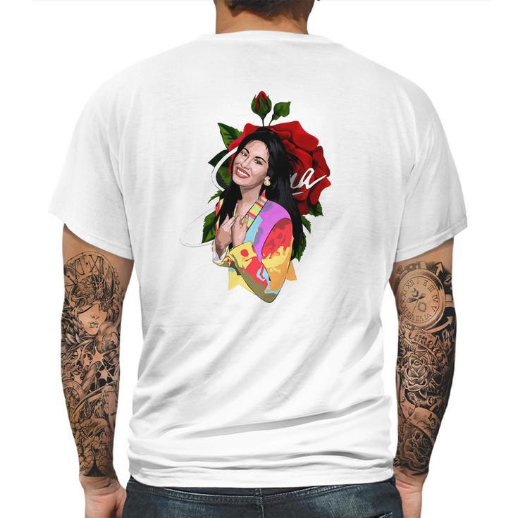 Selena Quintanilla Rose Mens Back Print T-shirt