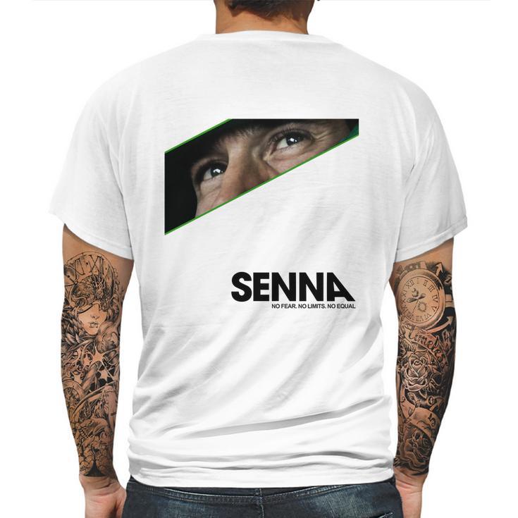 Senna No Fear  No Limits No Equal Mens Back Print T-shirt