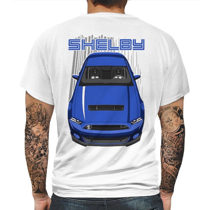 Shelby Gt500 S197   Blue Mens Back Print T-shirt