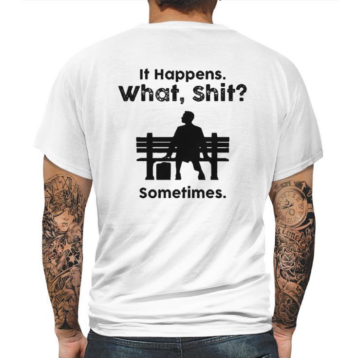 Sht Happens Classic Movie Romance Comedy Mens Back Print T-shirt