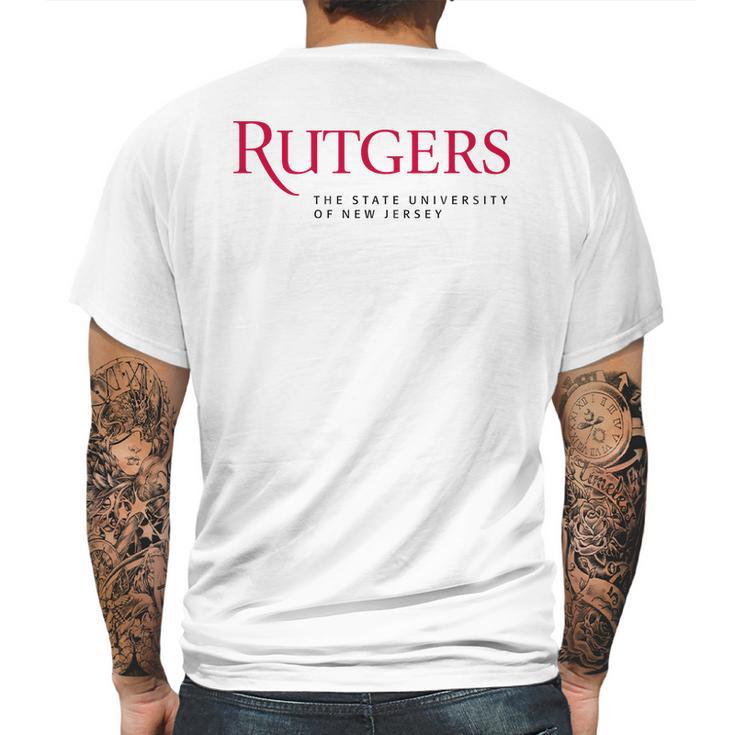 Simple Logo Rutgers University 2020 Mens Back Print T-shirt