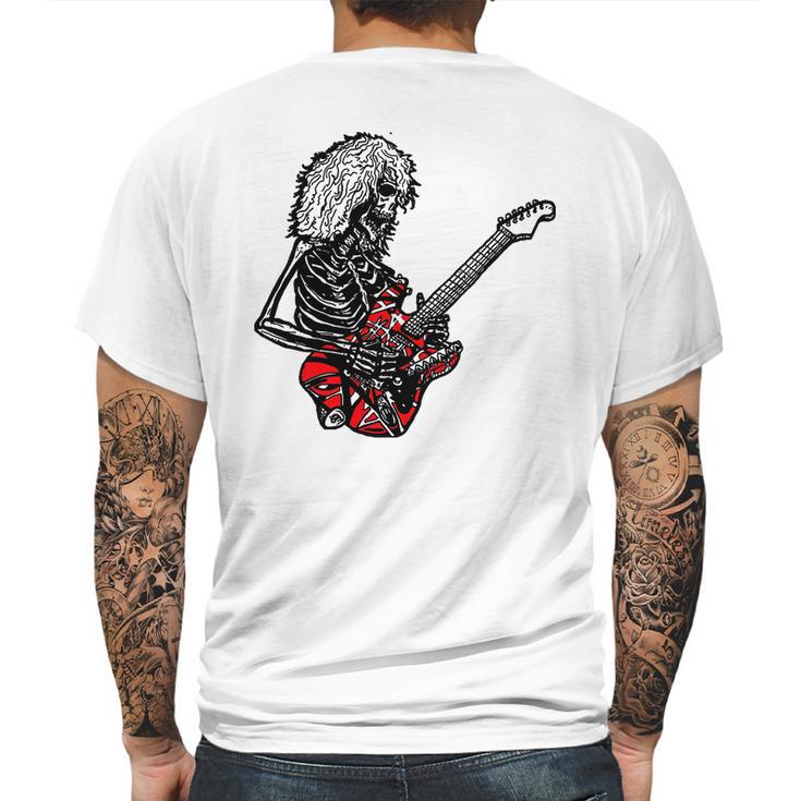 Skeleton Rock Eddie Van Halen Mens Back Print T-shirt