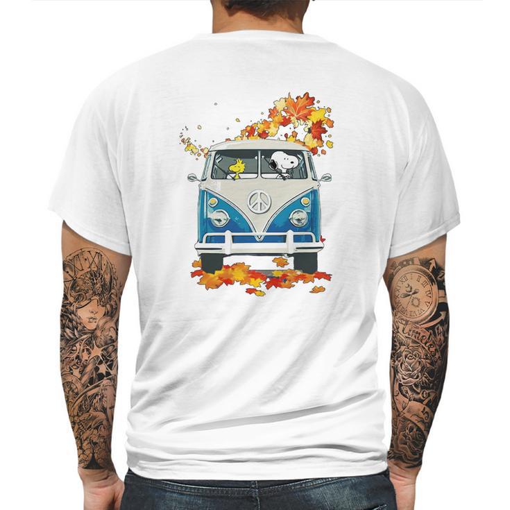 Snoopy And Woodstock Vw Volkswagen Hippie Car Shirt Mens Back Print T-shirt