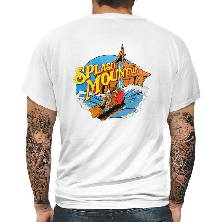 Splash Mountain Funny Mens Back Print T-shirt