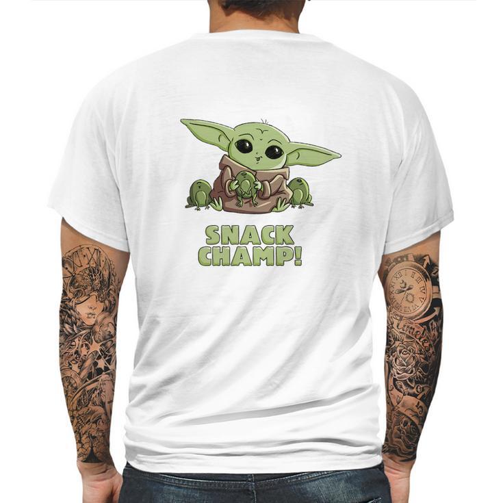 Star Wars The Mandalorian The Child Snack Champ Mens Back Print T-shirt