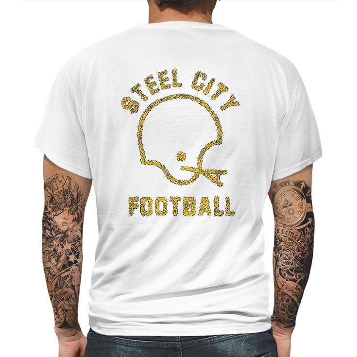 The Steel City Vintage Pittsburgh Football Mens Back Print T-shirt