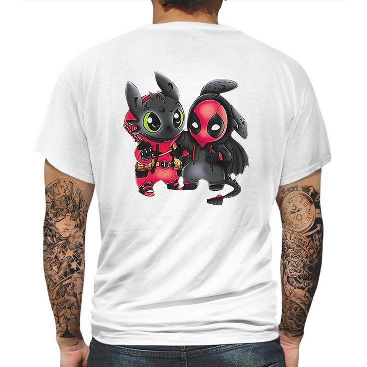 Stitch And Spiderman Mens Back Print T-shirt