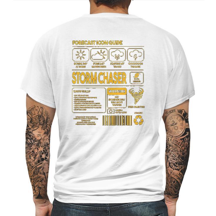 Storm Chaser Funny Facts For Tornado Hunters Mens Back Print T-shirt