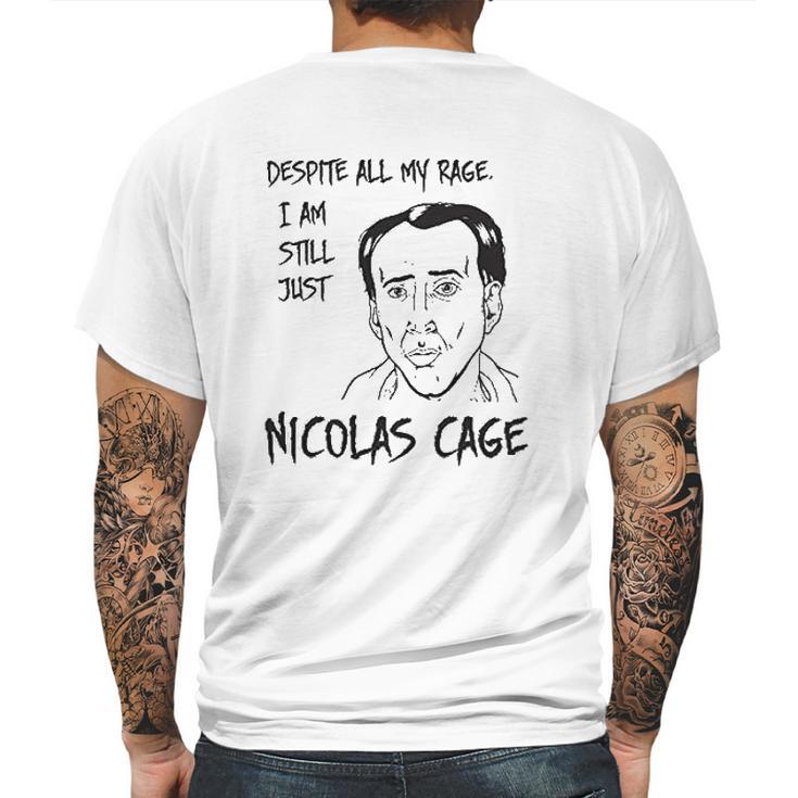 Strange Cargo Despite All My Rage Nicolas Cage Funny Parody Mens Back Print T-shirt