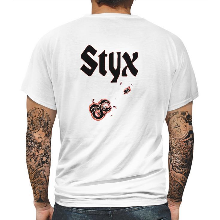 Men Styx Logo Custom Retro Royalblue Mens Back Print T-shirt