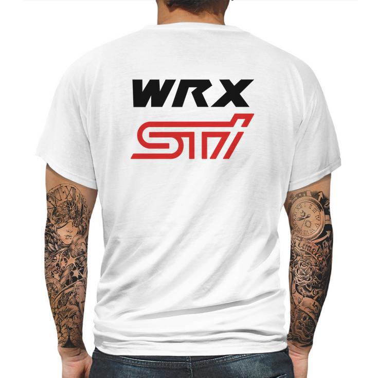 Subaru Wrx Sti Logo Mens Back Print T-shirt