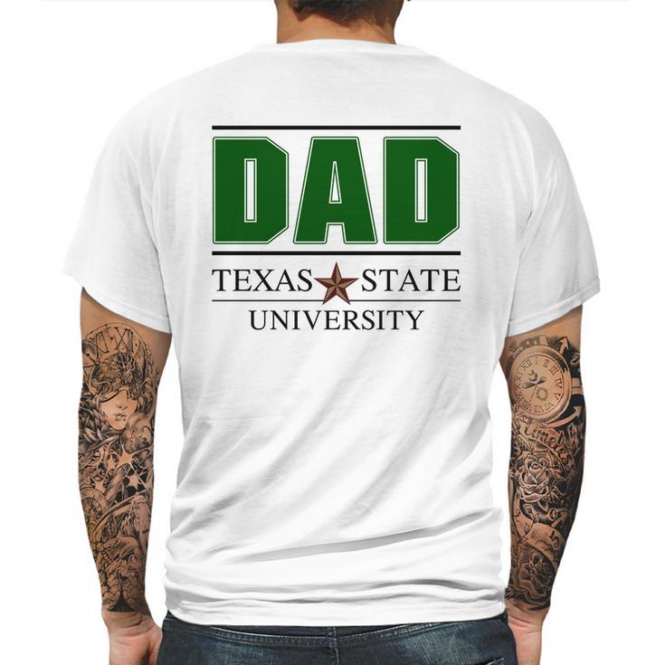 Texas State University Proud Dad Parents Day 2020 Mens Back Print T-shirt