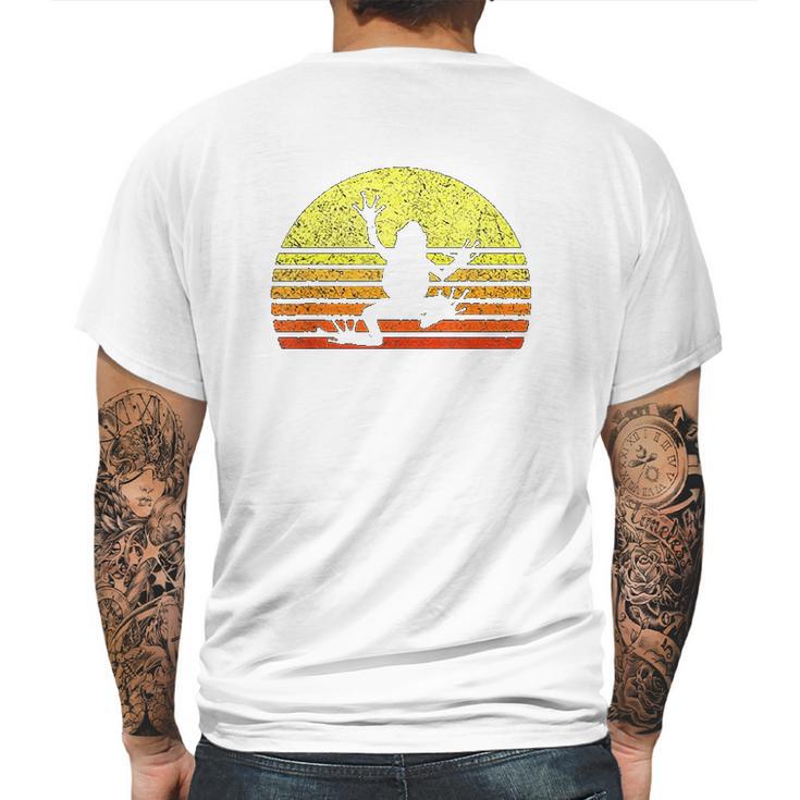 Tree Frog Design Save The Rainforest Retro Sun Vintage Gift Mens Back Print T-shirt