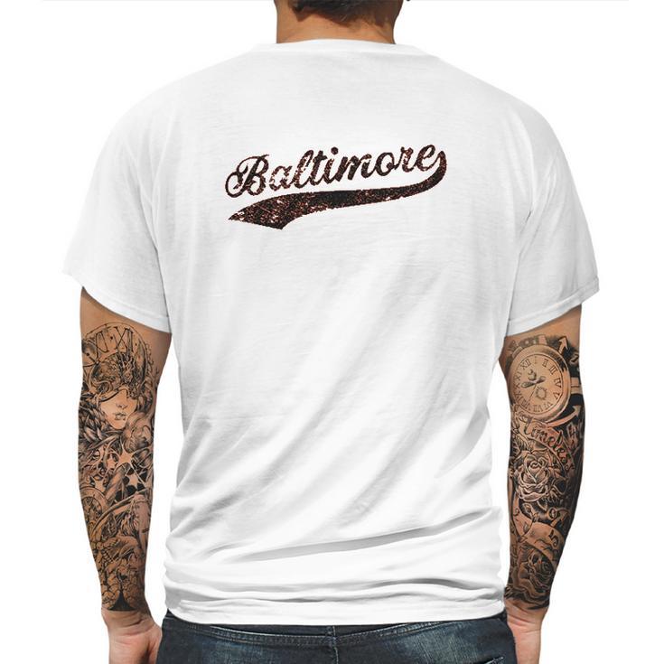 Ugp Campus Apparel Hometown Baseball Script   Hometown Pride Mens Back Print T-shirt