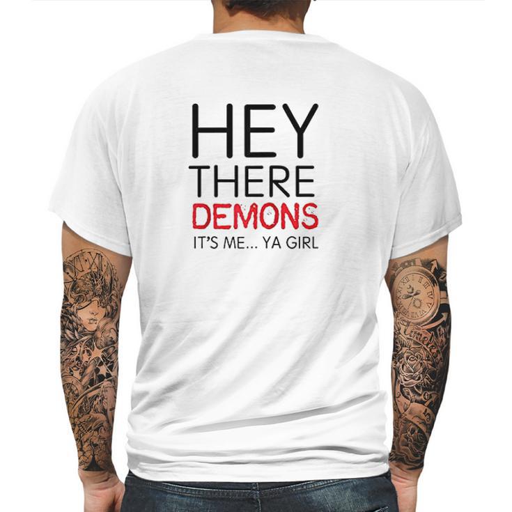 Unsolved Hey There Demons Girl Mens Back Print T-shirt