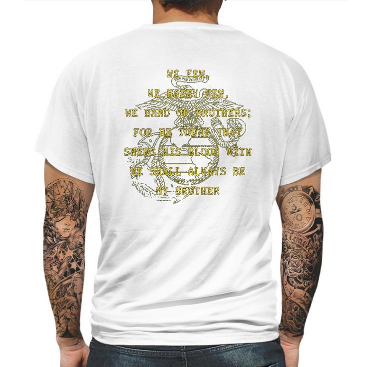 Usmc Band Of Brothers Mens Back Print T-shirt