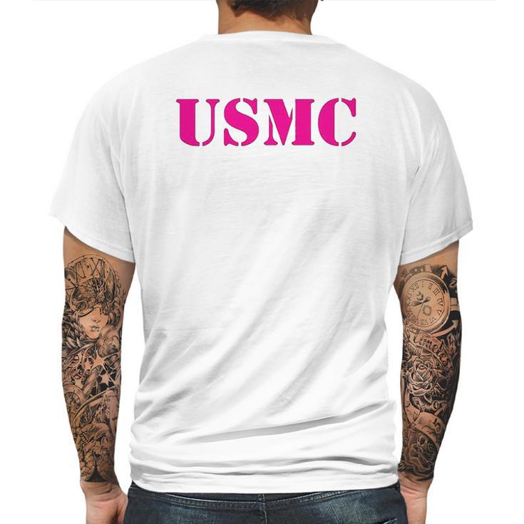 Usmc Emblem Marine Corp Mens Back Print T-shirt