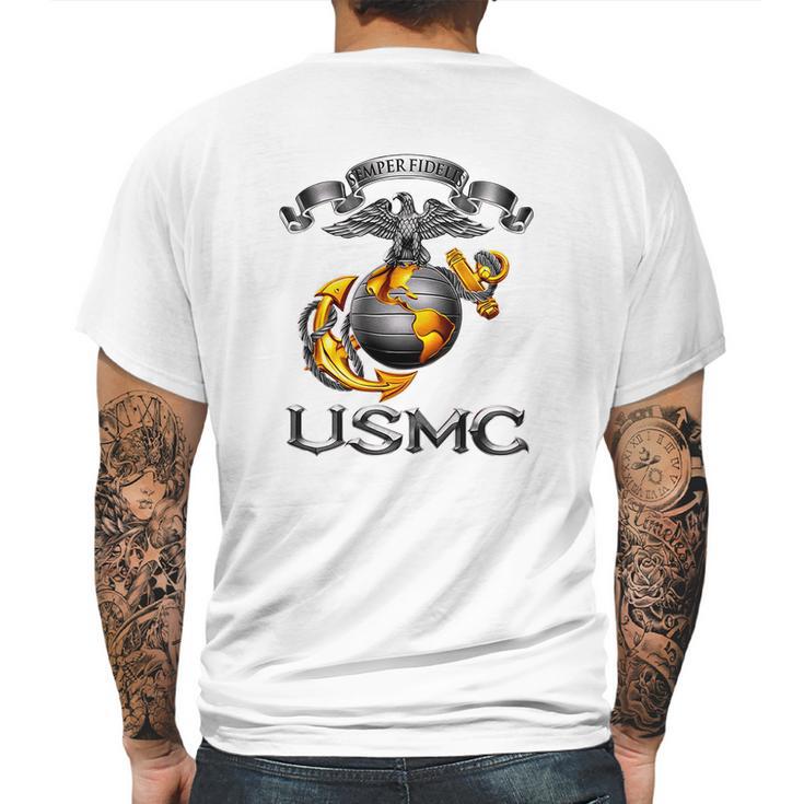 Usmc Semper Fidelis Mens Back Print T-shirt