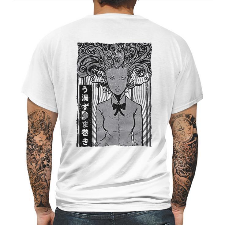 Uzumaki Spiral Cult Junji Ito Horror Mens Back Print T-shirt