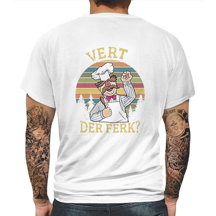 Vert Der Ferk Chef Funny Vintage Gift Mens Back Print T-shirt