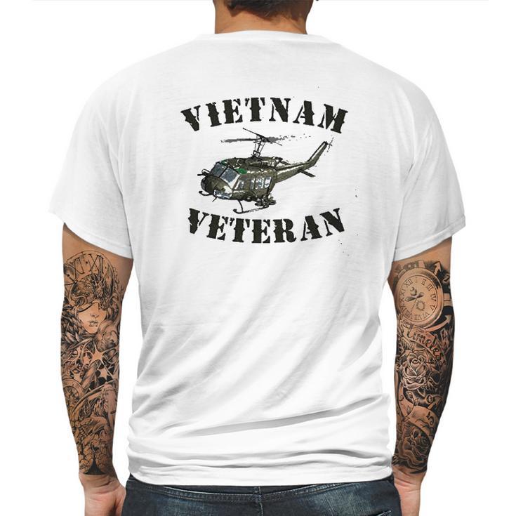 Vietnam Veteran With Huey Graphic Performance Mens Back Print T-shirt