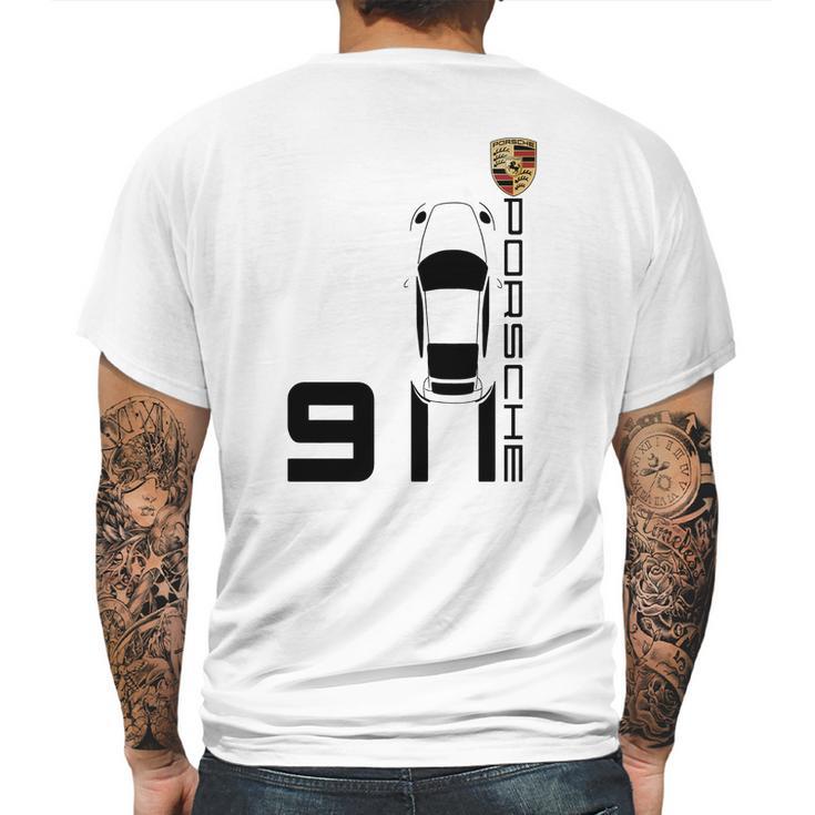 Vintage 911 Porsche Sports Car Mens Back Print T-shirt