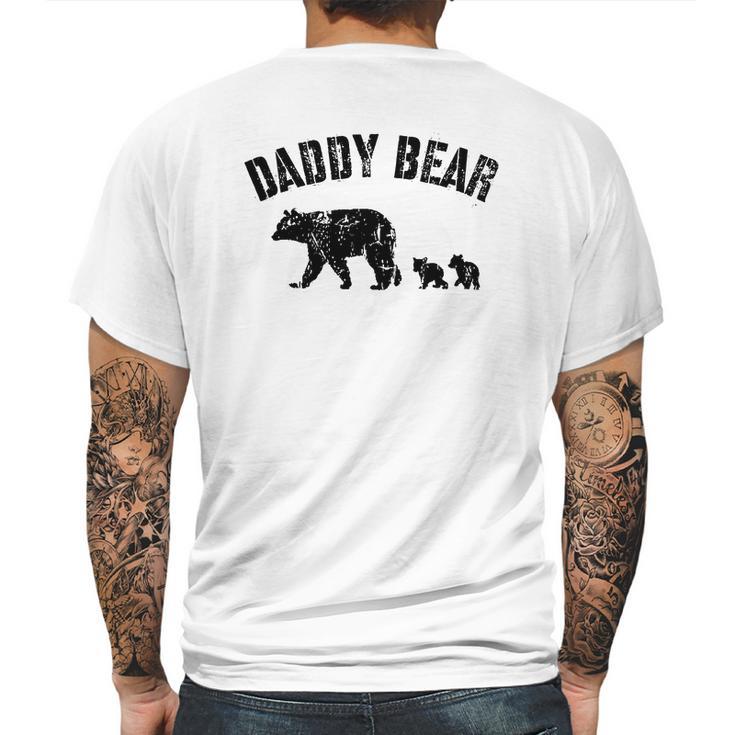 Vintage Daddy Bear With 2 Two Cubs Dad Father Papa T-Shirt Mens Back Print T-shirt