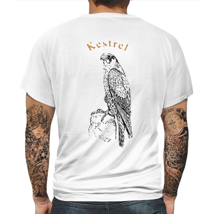 Vintage Kestrel Raptor Sparrow Hawk Art Mens Back Print T-shirt