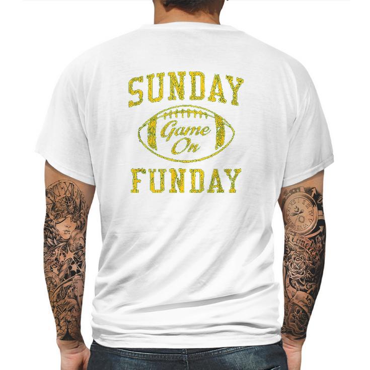 Vintage Sunday Funday Green Bay Football Retro Mens Back Print T-shirt