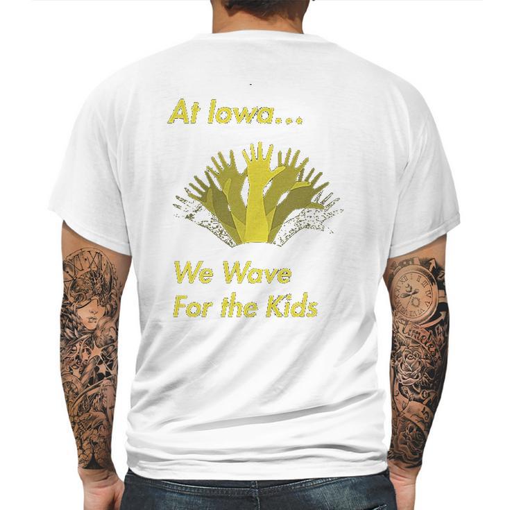 Wave  Hawkeyes Waving  Iowans Kids Childrens Hospital Mens Back Print T-shirt