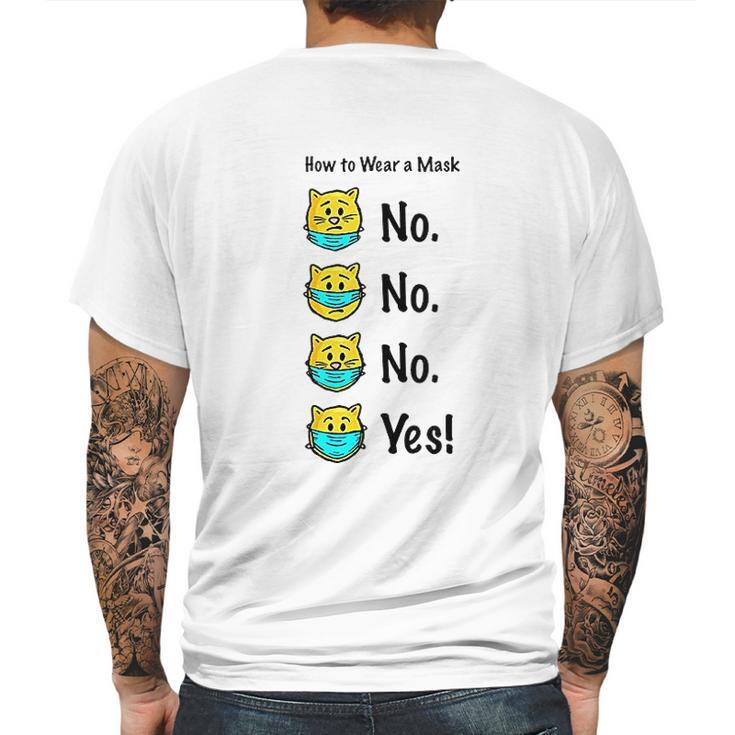 How To Wear A Cat Face Emoji Mens Back Print T-shirt