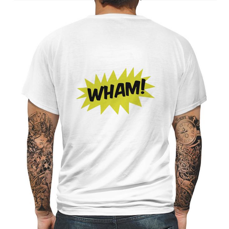 Wham With Starburst Comic Hero Baseball Cap Mens Back Print T-shirt