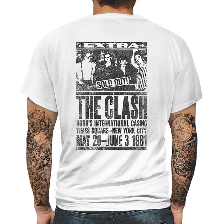 White The Clash Bonds 1981 Official Mens Back Print T-shirt