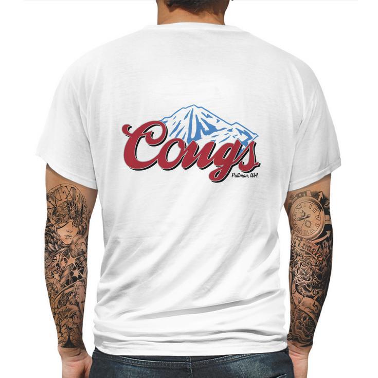 Wsu Cougs Light - Blue Mens Back Print T-shirt