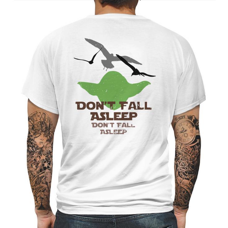 Yoda Seagulls Dont Fall Asleep Shirt Mens Back Print T-shirt