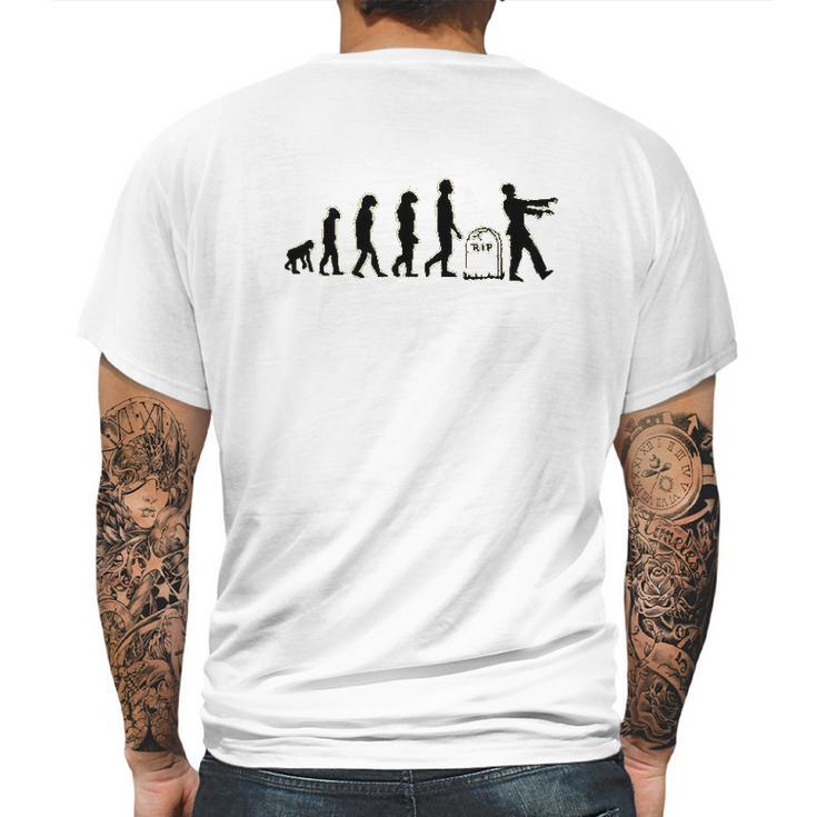 Zombie Evolution Funny Apocalypse Mens Back Print T-shirt