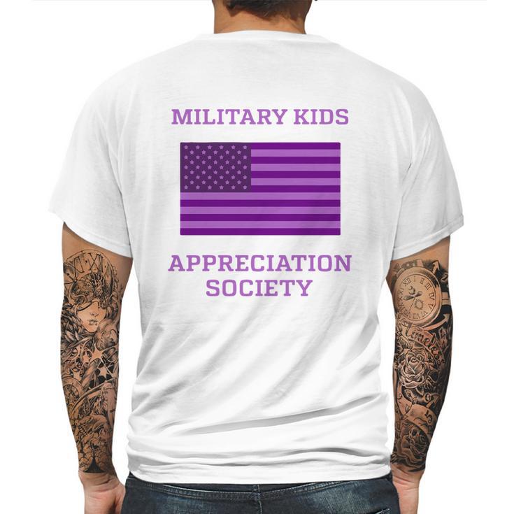 Military Kids Appreciation Society Veteran Of Us Army American Flag Graphic Design Printed Casual Daily Basic Mens Back Print T-shirt