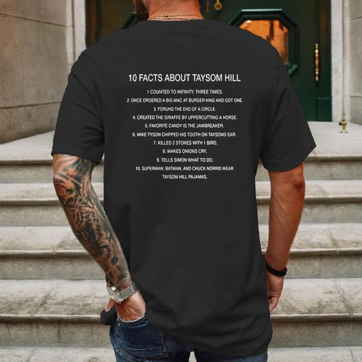 10 Facts About Taysom Hill Mens Back Print T-shirt Gifts for Men