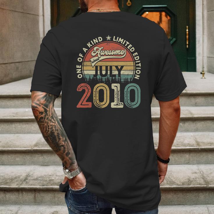 12Th Birthday Retro Vintage Born In July 2010 12 Years Old Mens Back Print T-shirt Gifts for Men