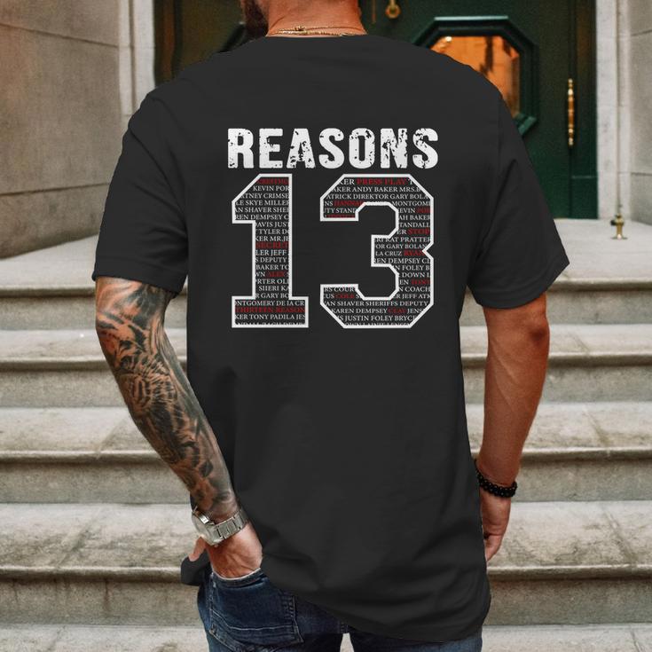 13 Reasons Why T-Shirt_1 Mens Back Print T-shirt Gifts for Men