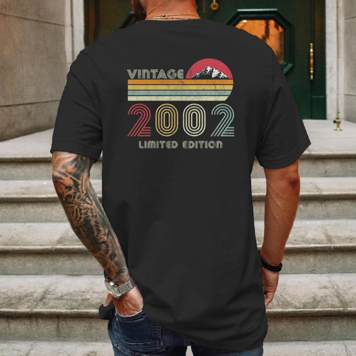 19 Years Old Gifts Vintage 2002 Limited Edition 19Th Birthday Mens Back Print T-shirt Gifts for Men