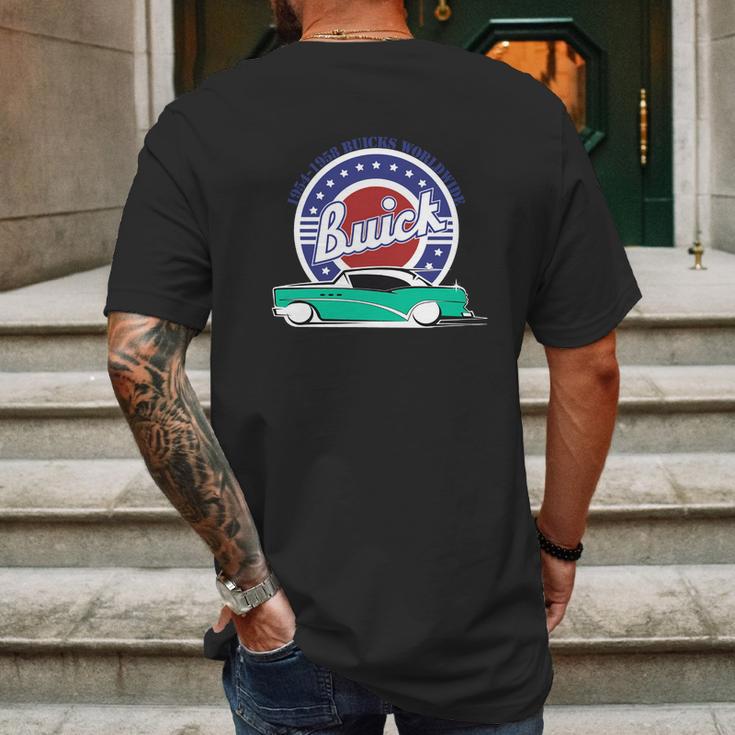 1954 Buick Turquoise White Mens Back Print T-shirt Gifts for Men