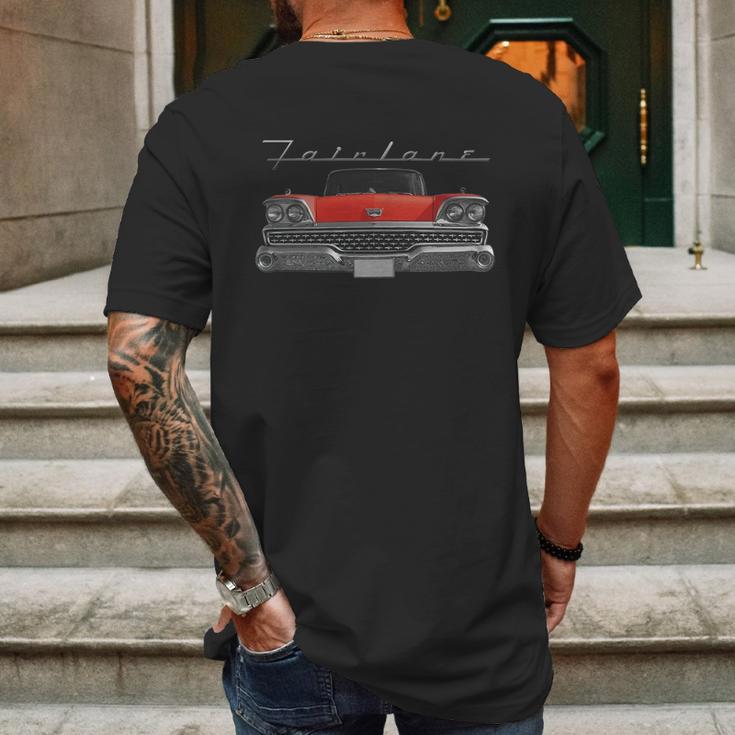 1959 Ford Fairlane Front Red Mens Back Print T-shirt Gifts for Men