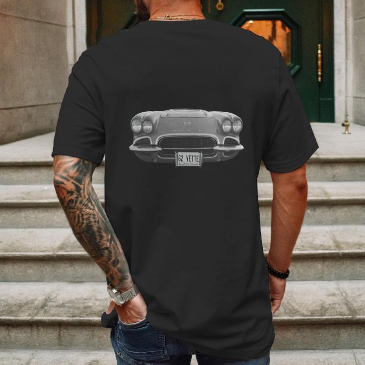 1962 Corvette Bw T-Shirts Mens Back Print T-shirt Gifts for Men